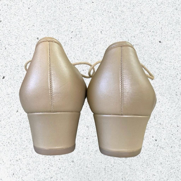 Fazan Two Tone Oxford Wedge Heel All Leather Spectator Shoes Women’s Sz. 7 - Picture 6 of 10